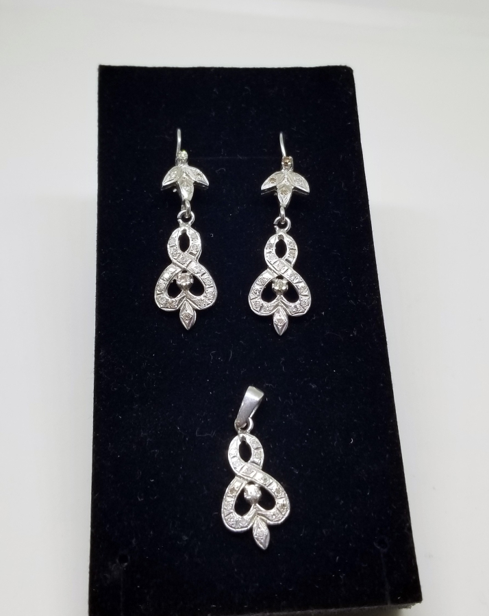 SONSUZLUK MODELİ KOLYE KÜPE TAKIMI