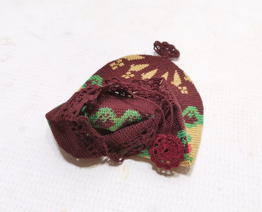 GÜMÜŞ SIRMALI VE KÖK BOYALI OSMANLI DÖNEMİ PARA KESESİ