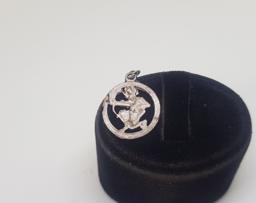 EL YAPIMI YAY BURCU GÜMÜŞ KOLYE UCU