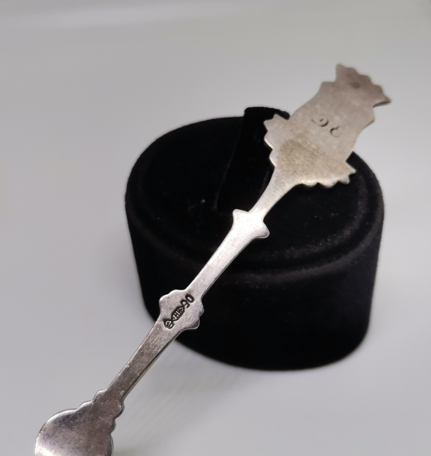 KABARTMA İŞÇİLİKLİ GÜMÜŞ KAPLAMA ANTİKA KAŞIK