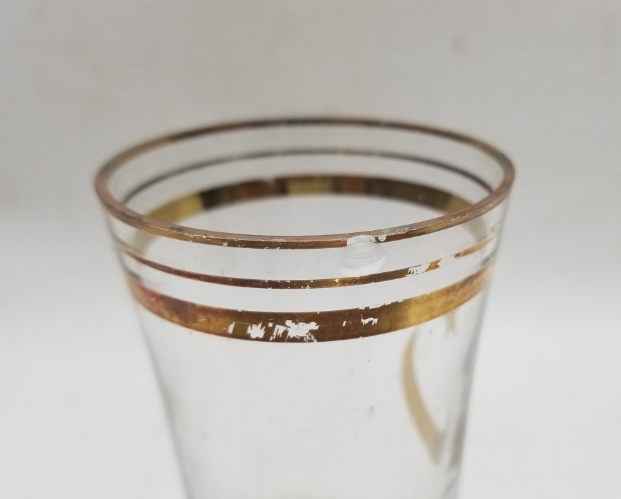 ÜZERİ AY YILDIZLI VE ALTIN VARAKLI NADİR RAKI BARDAĞI