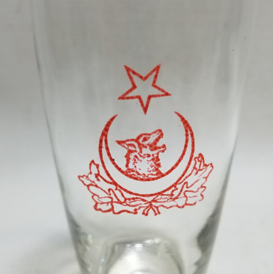 CUMHURİYET BAŞLARI ÇOK NADİR ÜZERİ BOZKURT VE AY YILDIZLI BARDAK