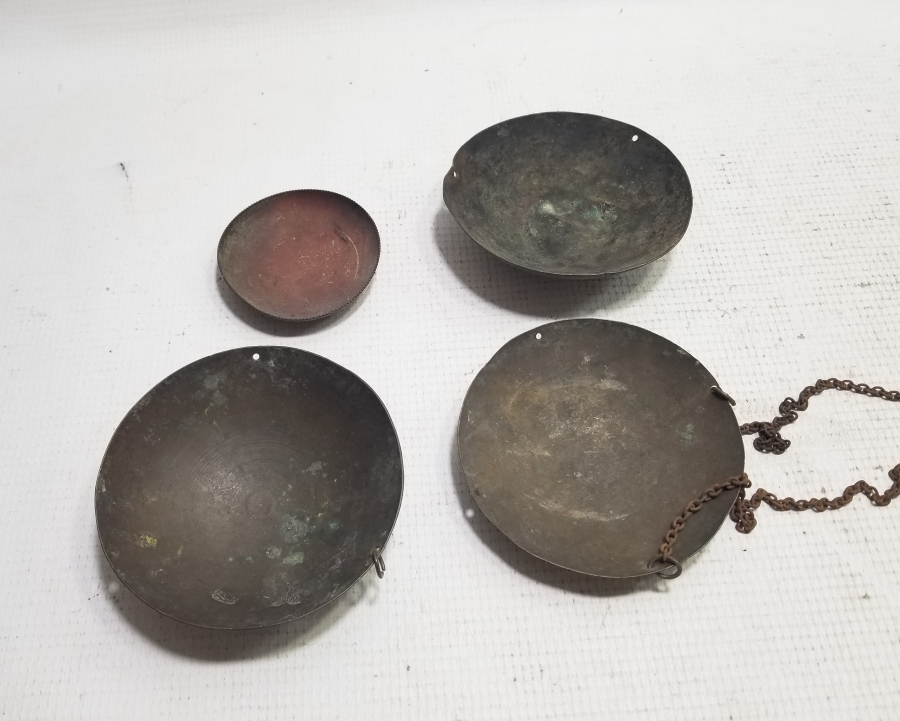 OSMANLI DÖNEMİ DAMGALI TERAZİ KEFELERİ LOTU