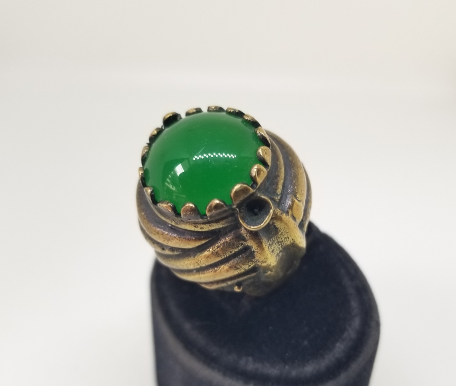 DERVİŞ SARIĞI FORMUNDA YAPILMIŞ ANTİKA YÜZÜK