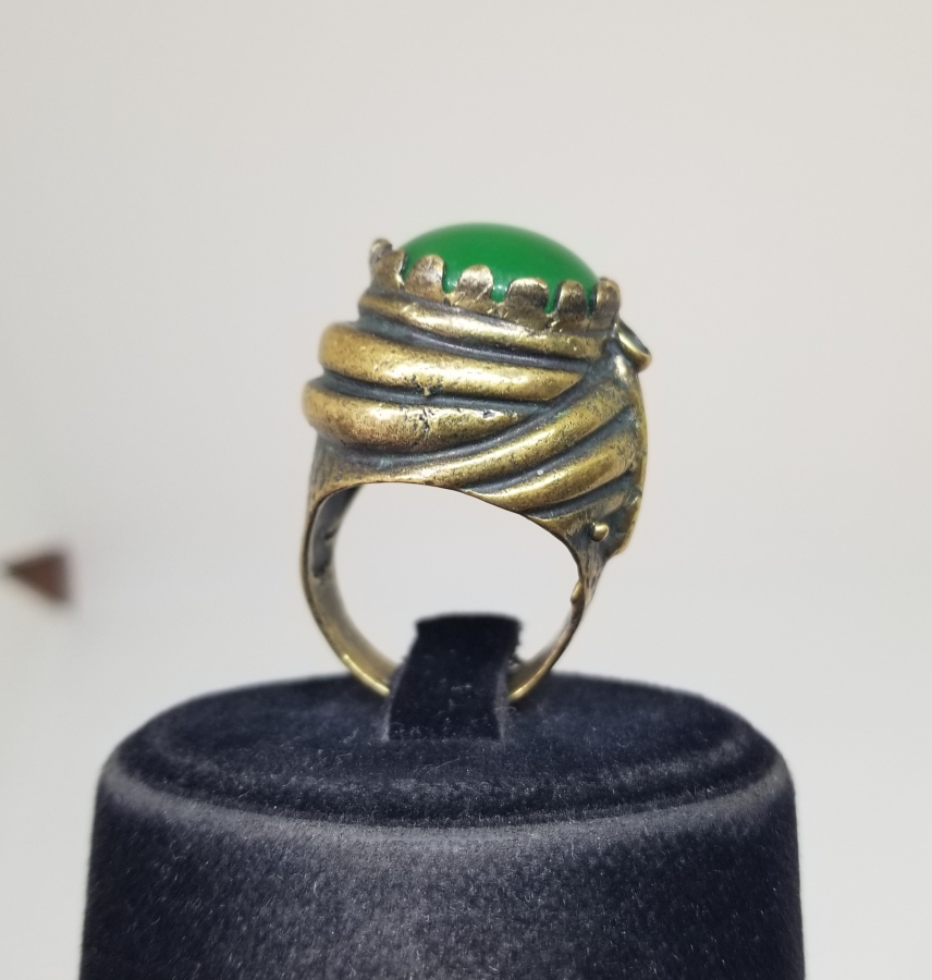 DERVİŞ SARIĞI FORMUNDA YAPILMIŞ ANTİKA YÜZÜK