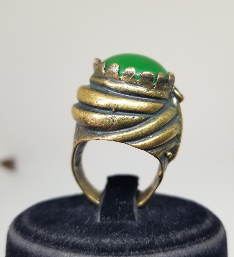 DERVİŞ SARIĞI FORMUNDA YAPILMIŞ ANTİKA YÜZÜK