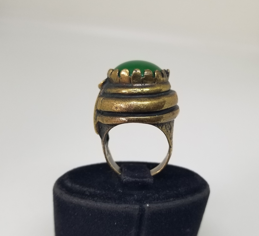 DERVİŞ SARIĞI FORMUNDA YAPILMIŞ ANTİKA YÜZÜK