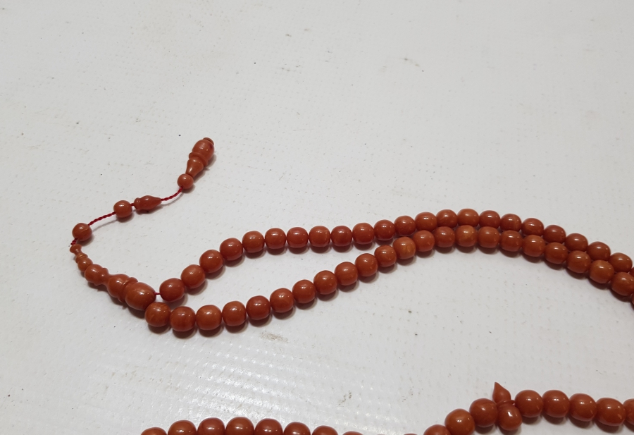 NADİR RENKTE ANTİKA KATALİN USTA İŞİ NAMAZ TESPİHİ