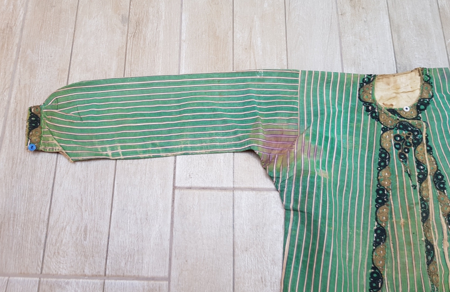 SIRMA VE İPEK İBRİŞİM İŞLEMELİ OSMANLI DÖNEMİ ŞALVAR ÜSTLÜĞÜ