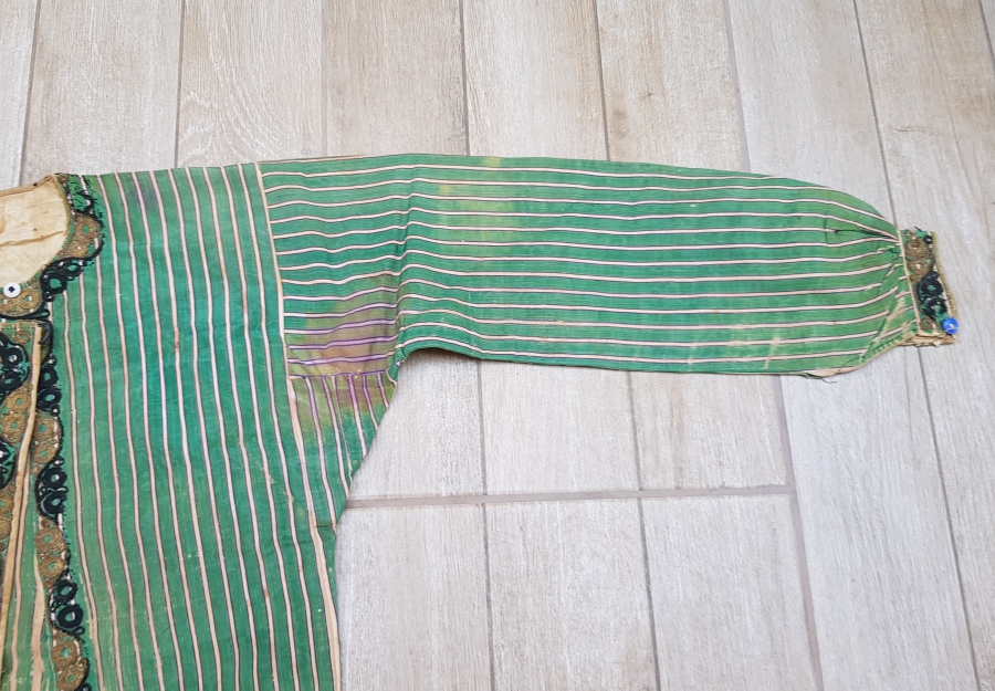 SIRMA VE İPEK İBRİŞİM İŞLEMELİ OSMANLI DÖNEMİ ŞALVAR ÜSTLÜĞÜ