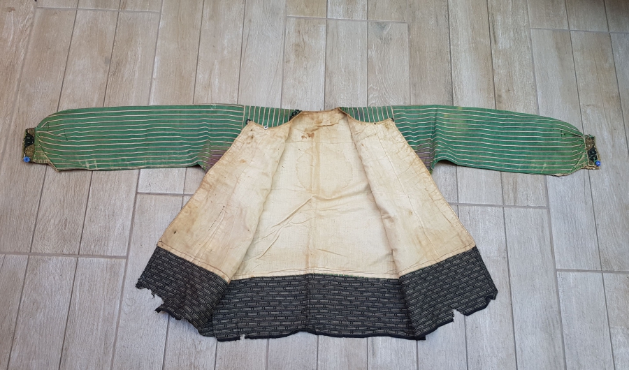 SIRMA VE İPEK İBRİŞİM İŞLEMELİ OSMANLI DÖNEMİ ŞALVAR ÜSTLÜĞÜ