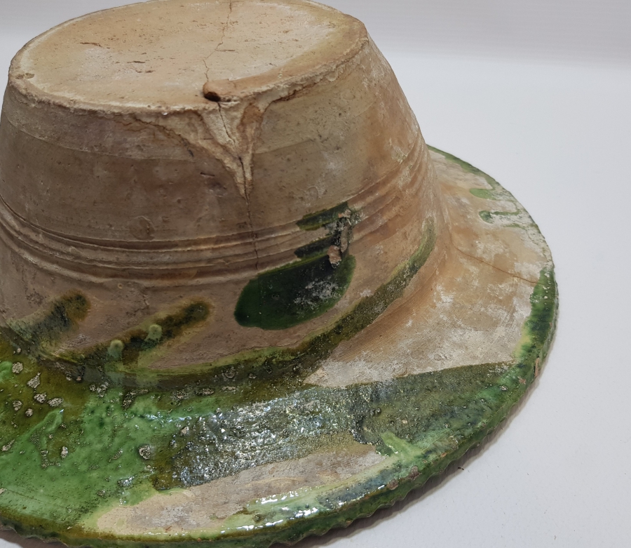 OSMANLI DÖNEMİ 1800 BAŞLARI ÇANAKKALE YAPIMI SIRLI FİNCAN KURUTMALIĞI