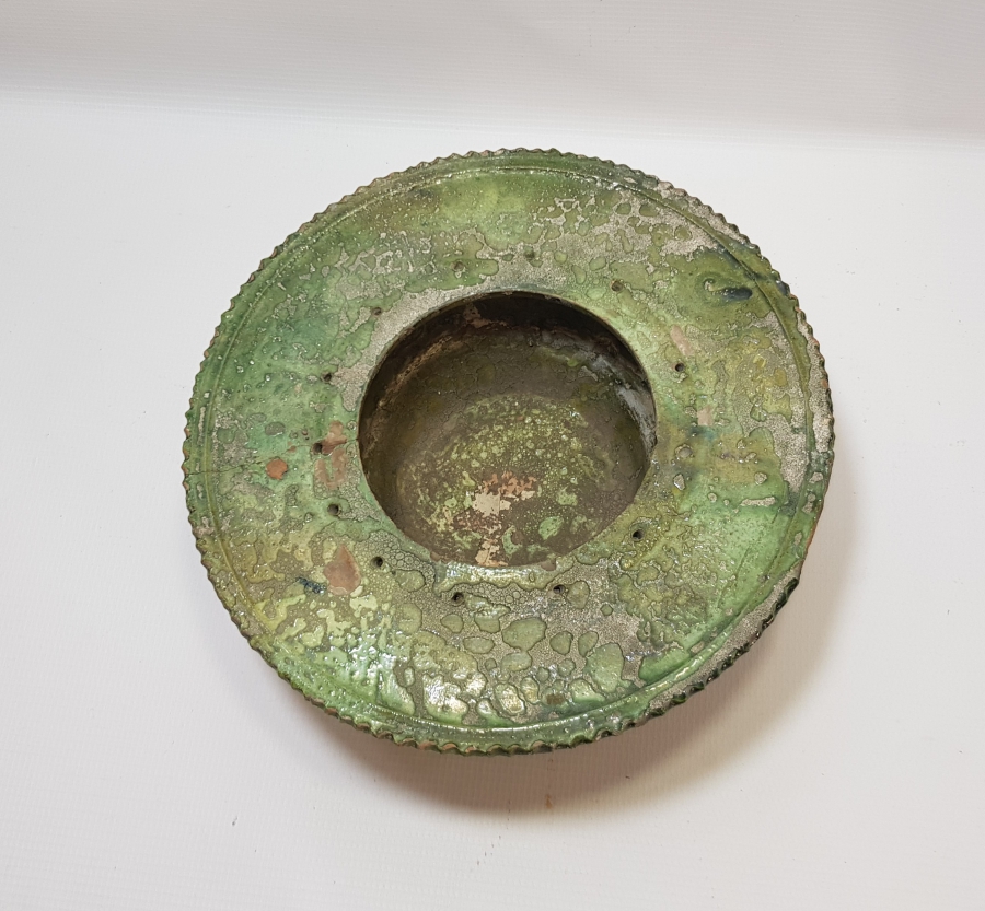 OSMANLI DÖNEMİ 1800 BAŞLARI ÇANAKKALE YAPIMI SIRLI FİNCAN KURUTMALIĞI