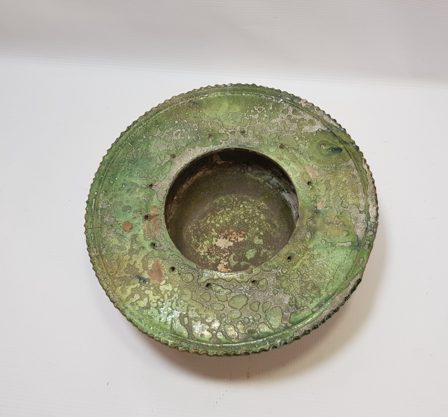 OSMANLI DÖNEMİ 1800 BAŞLARI ÇANAKKALE YAPIMI SIRLI FİNCAN KURUTMALIĞI