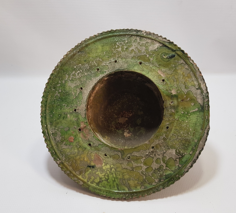 OSMANLI DÖNEMİ 1800 BAŞLARI ÇANAKKALE YAPIMI SIRLI FİNCAN KURUTMALIĞI