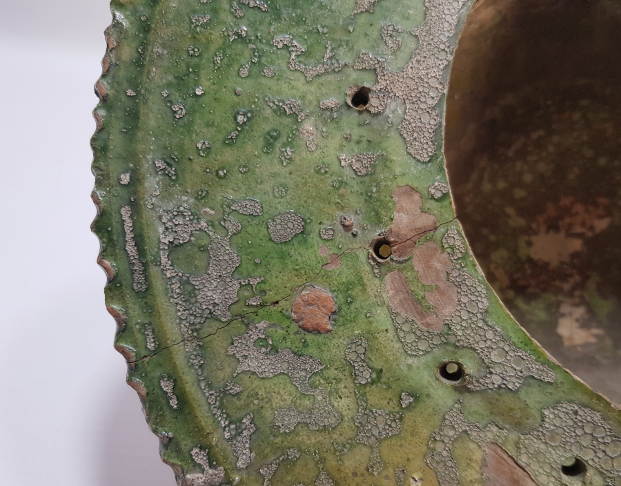 OSMANLI DÖNEMİ 1800 BAŞLARI ÇANAKKALE YAPIMI SIRLI FİNCAN KURUTMALIĞI