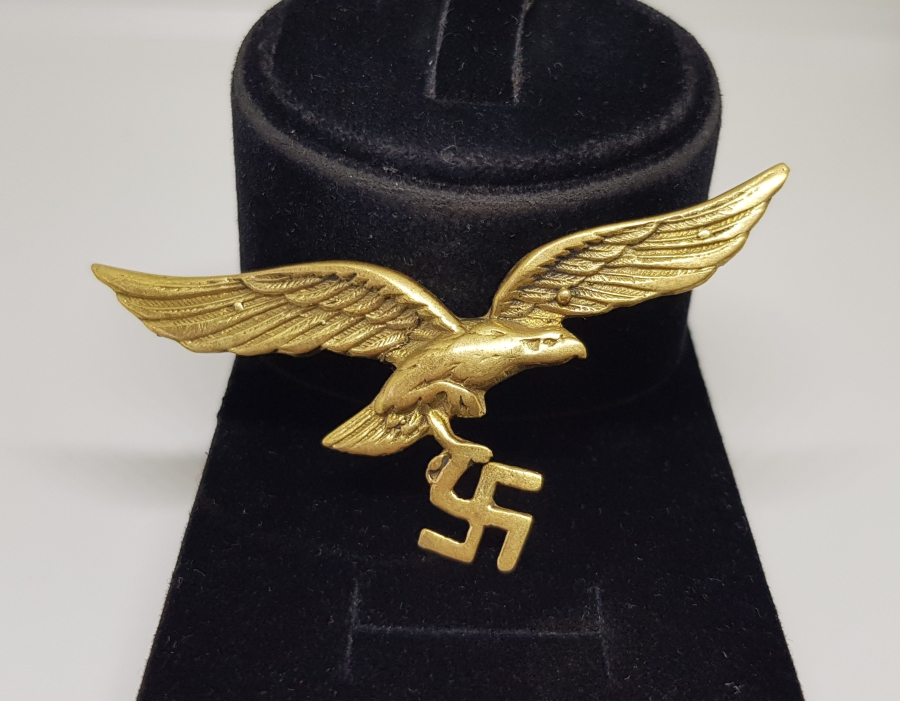 2. DÜNYA SAVAŞI NADİR NAZİ HAVACI SUBAY ŞAPKA KOKARTI