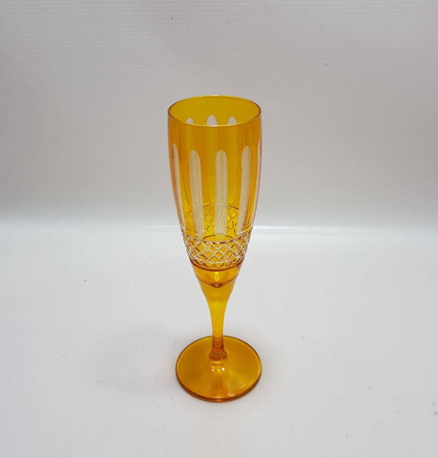 KRİSTAL KESME İŞÇİLİKLİ ANTİKA ŞAMPANYA KADEHİ