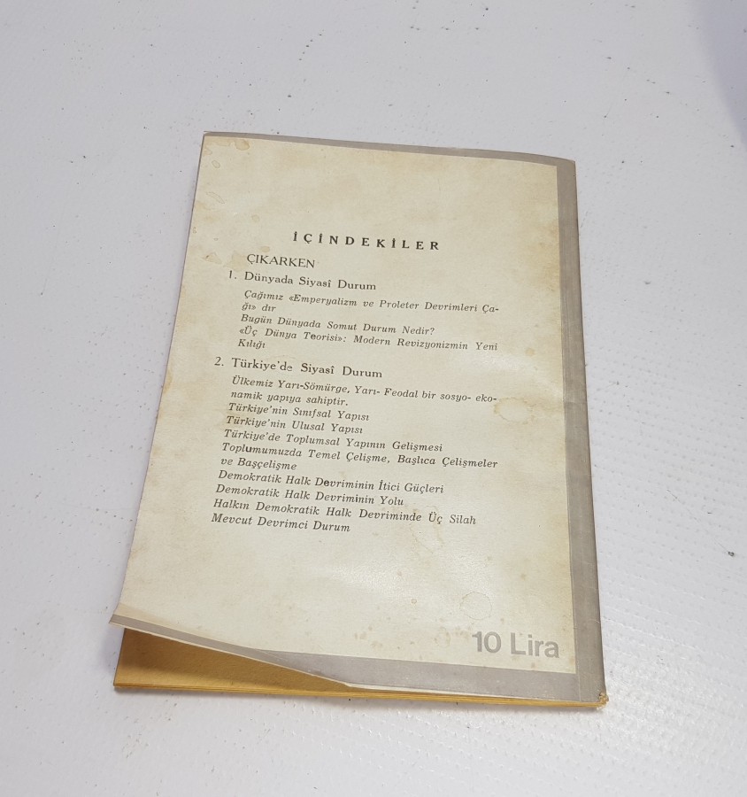 PARTİZAN İSİMLİ 1978 TARİHLİ SOL PROPAGANDA DERGİSİ