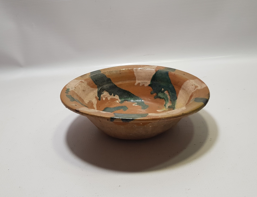 OSMANLI DÖNEMİ AKITMA İŞÇİLİKLİ NADİR KINIK KASE