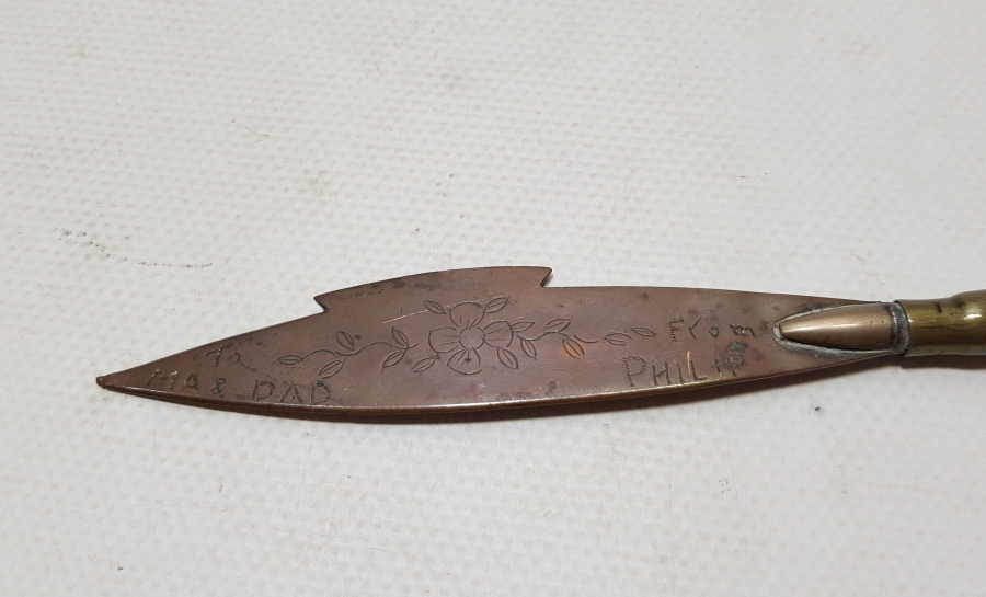 1. DÜNYA SAVAŞI DÖNEMİ BİR İNGİLİZ ASKERİN AİLESİ İÇİN YAPTIĞI ÇOK NADİR SİPER SANATI ZARF AÇACAĞI