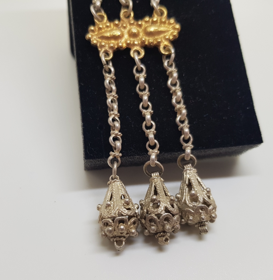 OSMANLI DÖNEMİ AY YILDIZLI GÜMÜŞ KÖSTEK SALLAMASI