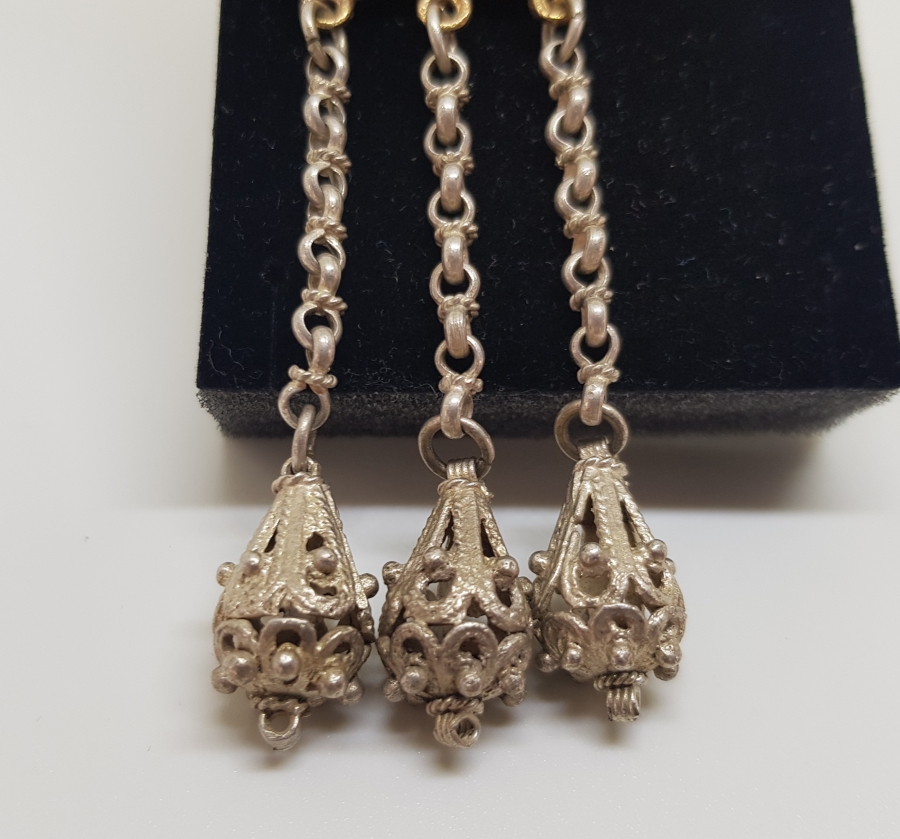 OSMANLI DÖNEMİ AY YILDIZLI GÜMÜŞ KÖSTEK SALLAMASI