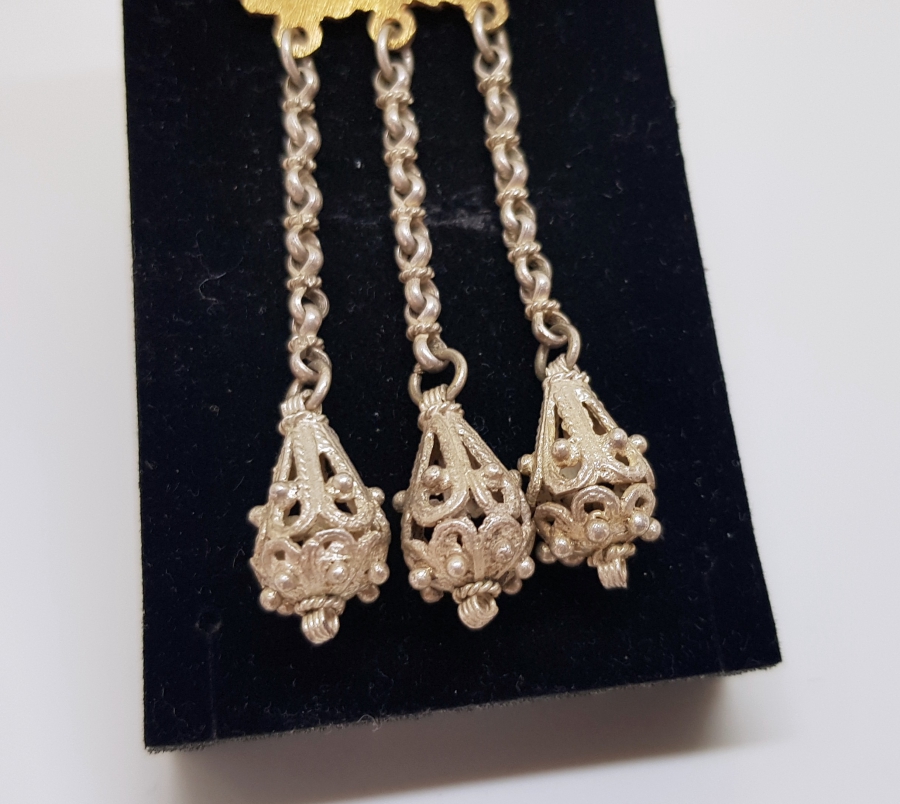 OSMANLI DÖNEMİ AY YILDIZLI GÜMÜŞ KÖSTEK SALLAMASI