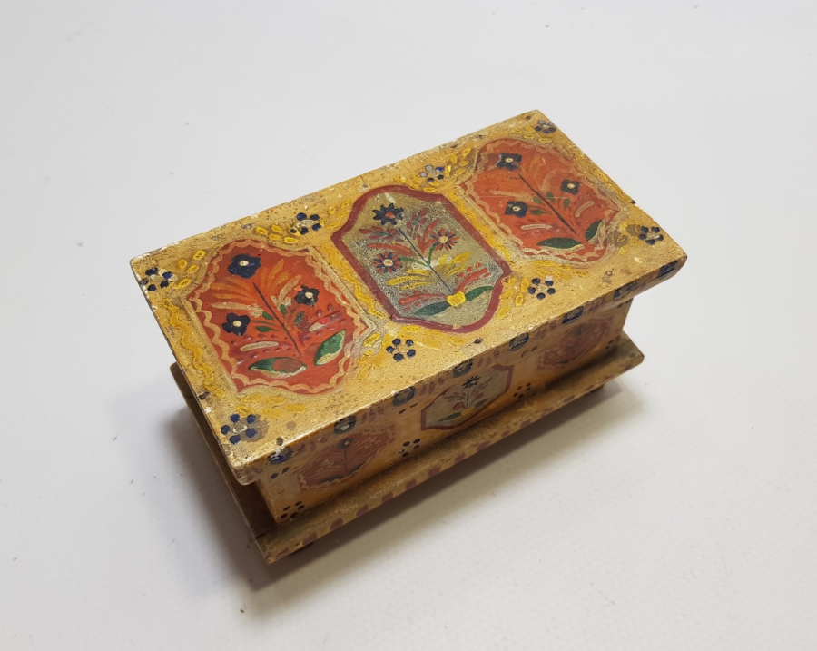 OSMANLI DÖNEMİ EL BOYAMA ÇOK NADİR AHŞAP TESPİH KUTUSU
