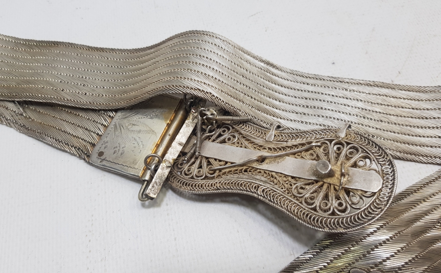 HER PARÇASI TUĞRALI VE DAMGALI TRABZON İŞİ HASIR ÖRME GELİN KEMERİ