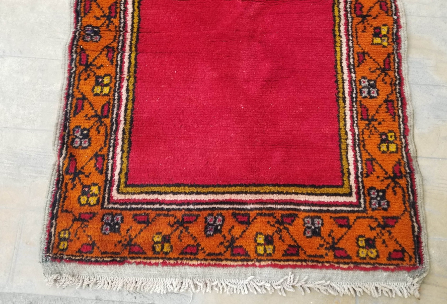 OSMANLI DÖNEMİ EL DOKUMA MİHRAPLI HALI SECCADE