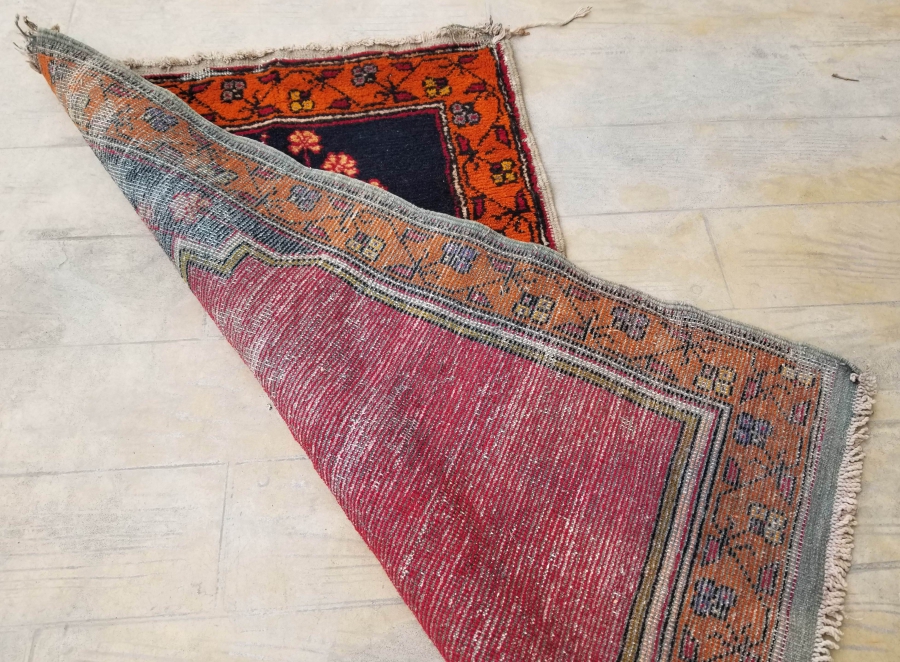 OSMANLI DÖNEMİ EL DOKUMA MİHRAPLI HALI SECCADE