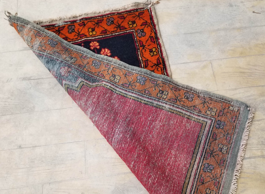 OSMANLI DÖNEMİ EL DOKUMA MİHRAPLI HALI SECCADE