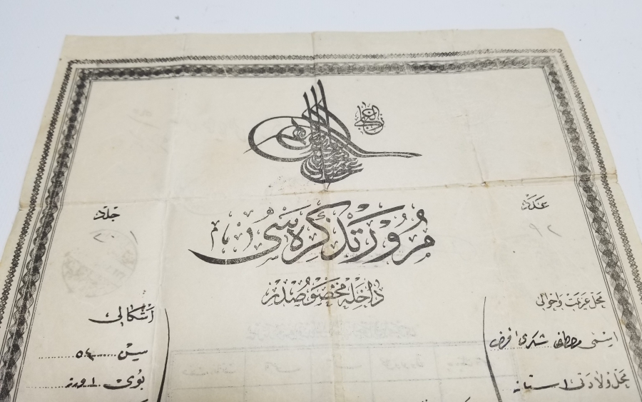 İŞGAL DÖNEMİ ÇOK NADİR İSTANBUL'A GİRİŞ PASAPORTU