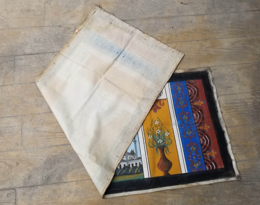 TUVAL ÜZERİ YAĞLI BOYA ÇOK NADİR OSMANLI DÖNEMİ TABLO - PANO