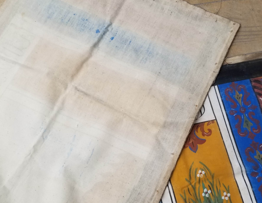 TUVAL ÜZERİ YAĞLI BOYA ÇOK NADİR OSMANLI DÖNEMİ TABLO - PANO