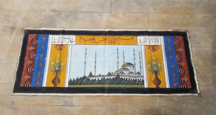 TUVAL ÜZERİ YAĞLI BOYA ÇOK NADİR OSMANLI DÖNEMİ TABLO - PANO