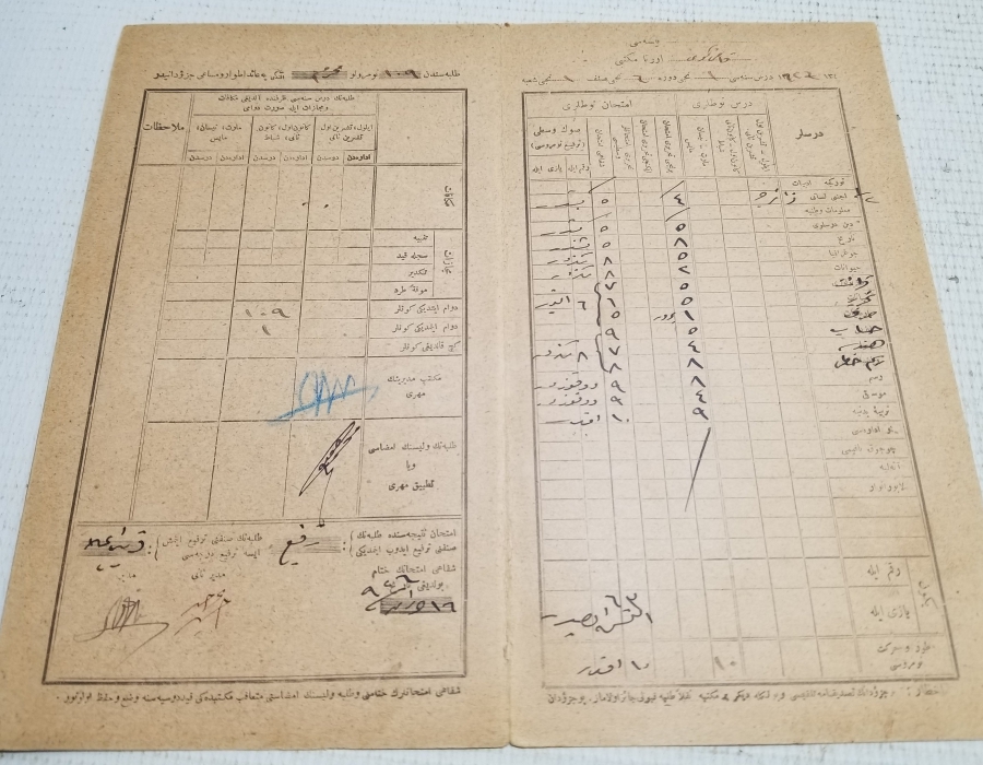 CUMHURİYET BAŞLARI ÖĞRENCİ KARNESİ