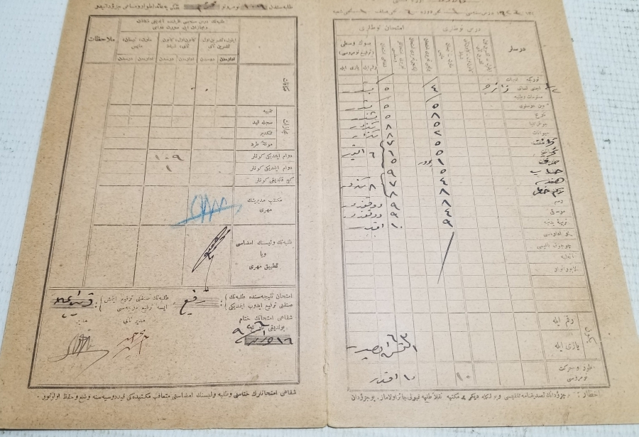 CUMHURİYET BAŞLARI ÖĞRENCİ KARNESİ