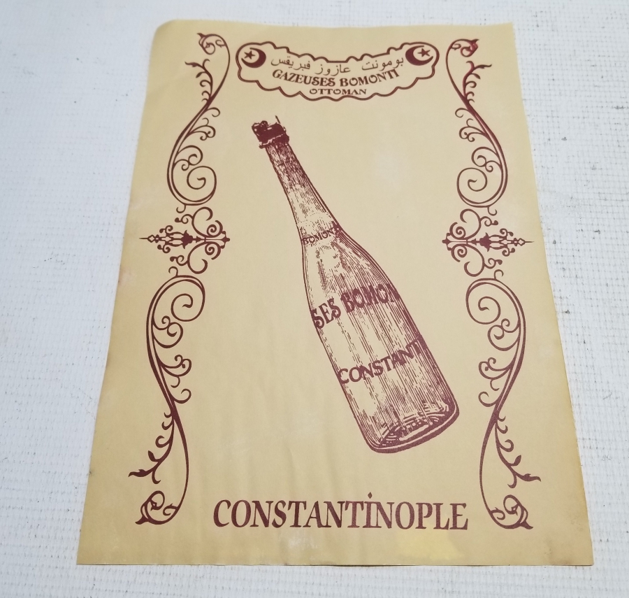 OSMANLI DÖNEMİ ÇOK NADİR BOMONTİ BİRA REKLAMI AFİŞİ