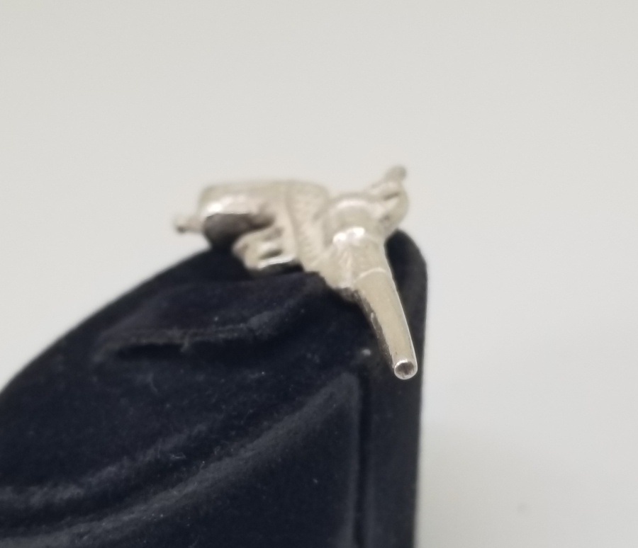 OSMANLI DÖNEMİ PİŞTOV FORMUNDA YAPILMIŞ GÜMÜŞ KÖSTEK SALLAMA PARÇASI