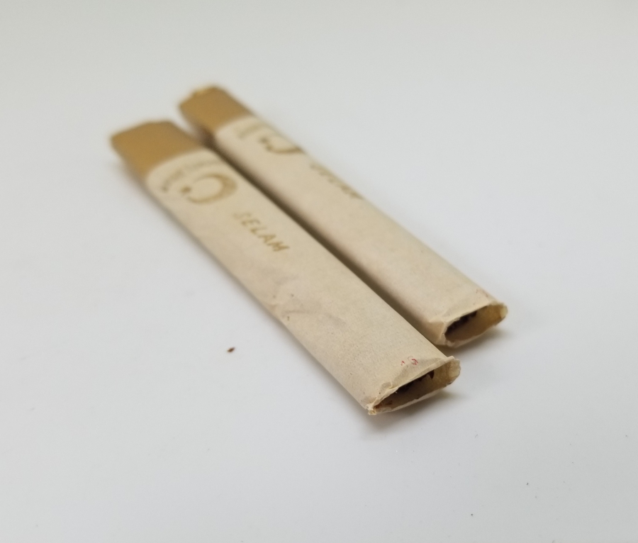 OSMANLI DÖNEMİ ALTIN VARAKLI KAĞITLI 2 ADET SİGARA