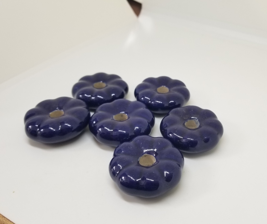 ÜZERİ EL BOYAMA OSMANLI DÖNEMİ PORSELEN ÇEKMECE KULPLARI LOTU