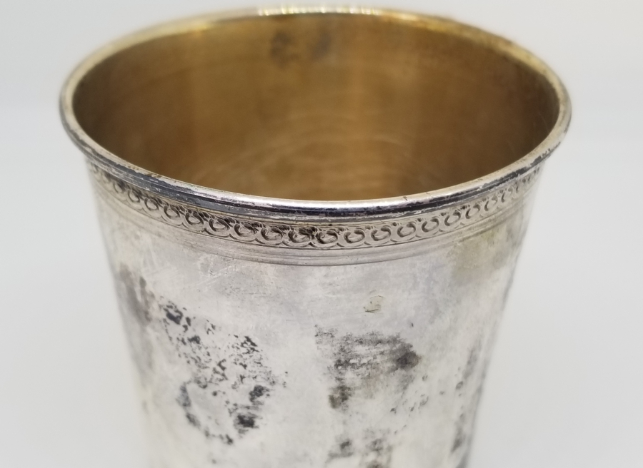 İÇİ ALTIN VERMEYLİ ANTİKA GÜMÜŞ BARDAK