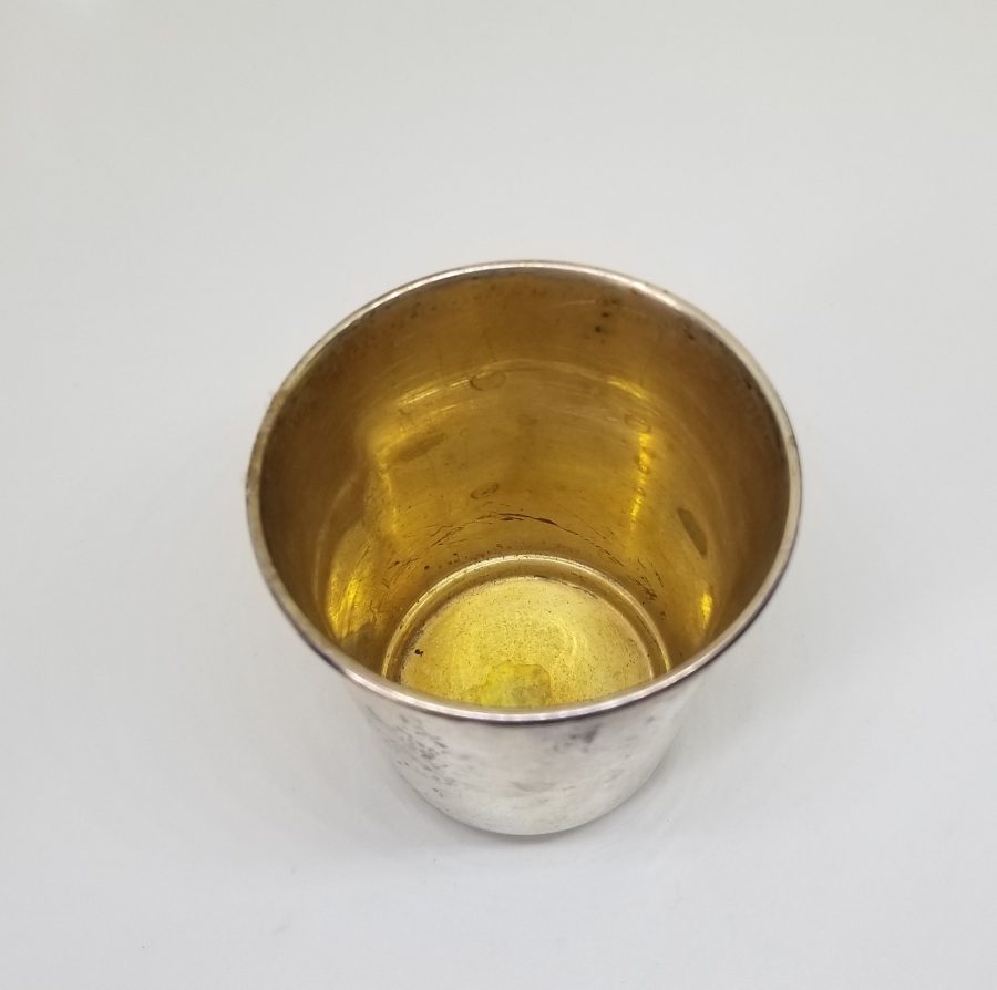 İÇİ ALTIN VERMEYLİ ANTİKA GÜMÜŞ BARDAK