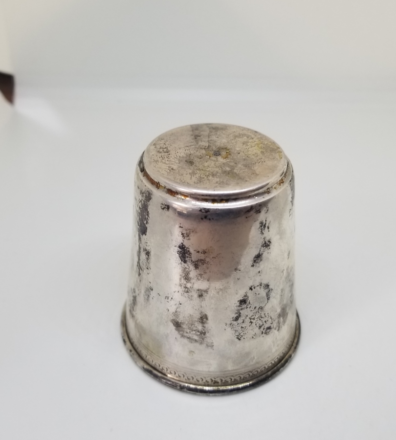 İÇİ ALTIN VERMEYLİ ANTİKA GÜMÜŞ BARDAK