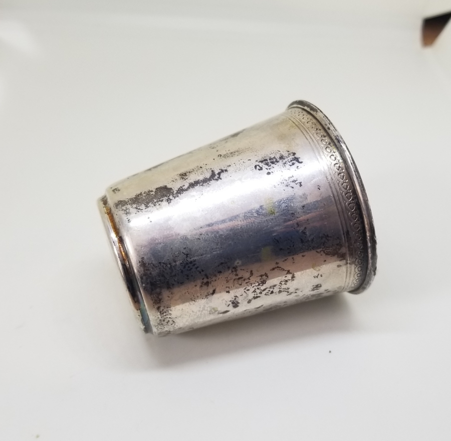 İÇİ ALTIN VERMEYLİ ANTİKA GÜMÜŞ BARDAK