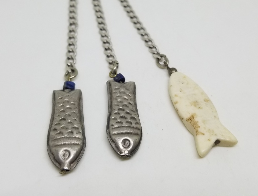 ÖZEL YAPIM ANTİKA GÜMÜŞ BALIKLI TESPİH PÜSKÜLÜ