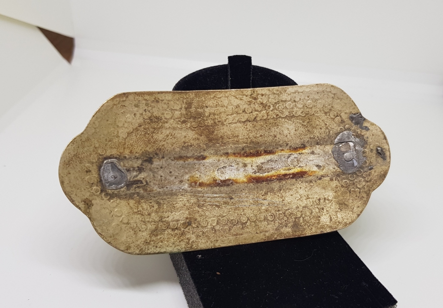 OSMANLI DÖNEMİ KALEM VE KABARTMA İŞÇİLİKLİ ÇERKES GELİN KEMER TOKASI