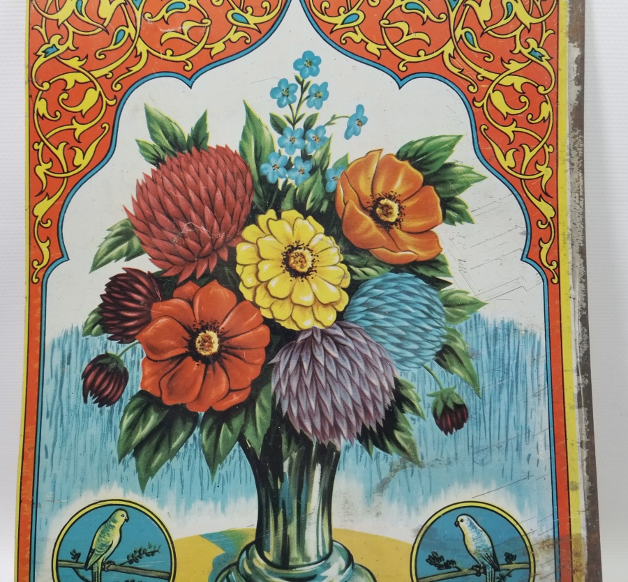 SAKSI ÇİÇEĞİ MODEL OSMANLI DÖNEMİ TENEKE SANDIK ÖNÜ PARÇASI